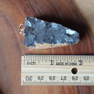 Amethyst Crystal Pendant, Plated, Crystals,  Amethyst Crystal Cluster Pendant